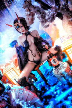 [COS福利] COS少女星野咪兔 - 酒吞童子(34P)-COS