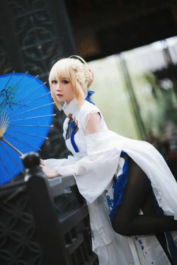 [COS福利] 焖焖碳 - saber旗袍(28P)-COS