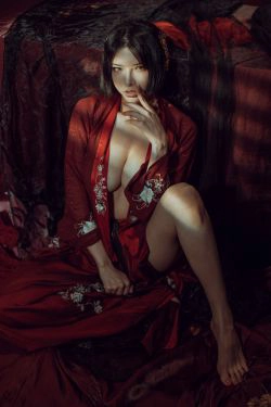 [COS福利] 秋和柯基(夏小秋秋秋) - 昏红帐(52P)-巨乳,RT,COS