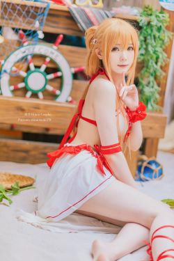 [COS福利] 微博妹纸霜月shimo - Asuna泳装(20P)-COS