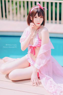 [COS福利] 微博妹纸霜月shimo - 加藤惠泳衣(19P)-COS
