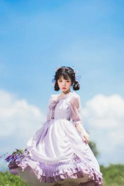 [COS福利] 桜桃喵 - 少女之紫萱(15P)-清纯,少女