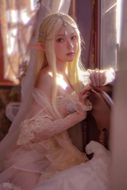[COS福利] 动漫博主阿包也是兔娘 - 精灵(25P)-COS