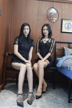 [丝慕SMOU] 蜜系列 M013 紫宁&茗茗 丝袜美腿套图(66P)-旗袍,姐妹花