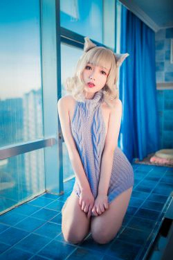 [网红COSER写真] 萝莉福利真央Mao - 露背毛衣(50P)-毛衣,猫女