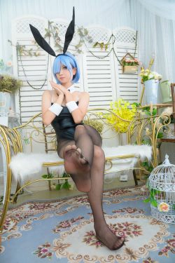 [网红COSER写真] 大米米球 - 蕾姆兔女郎(32P)-兔女郎