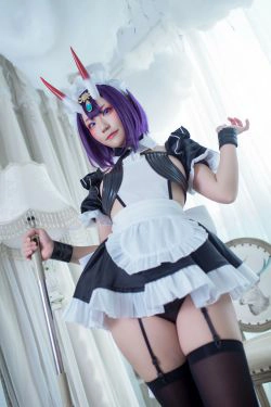[网红COSER写真] 动漫博主Mime弥美 - 酒呑童子女仆(17P)-女仆