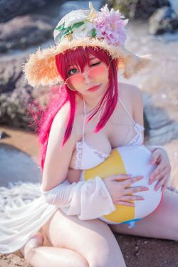 [网红COSER写真] 啊日日_Ganlory - 絮库夫泳装(40P)-海边,COS