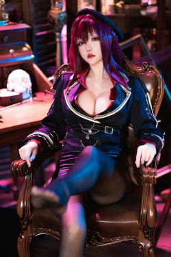 [福利COS] Coser小姐姐星之迟迟 - 斯卡哈-真红教枪(70P)-COS