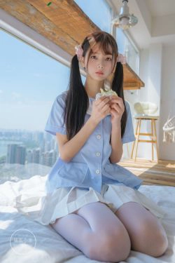 [福利COS] 柴系小乖(稚乖画册) - 晴空 白丝双马尾(79P)-马尾