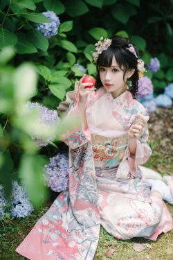 [福利COS] 花柒Hana - 绣球花和服(18P)-和服