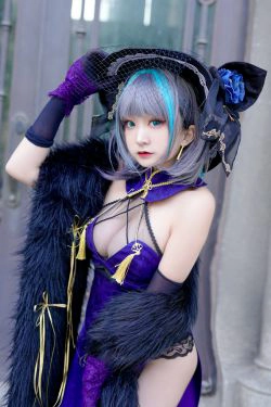 [网红COS] 动漫博主恩田直幸 - 柴郡旗袍(33P)-COS