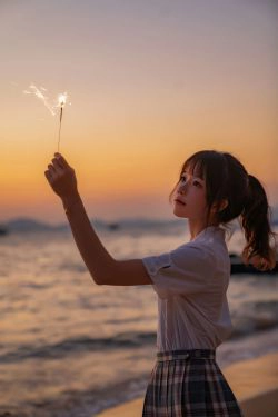 [网红COS] 桜桃喵 - 逐海(17P)-唯美,海边,清纯,少女