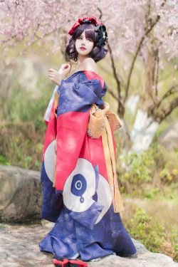 [福利COS] 动漫博主小仓千代w - 葛饰北斋(9P)-和服