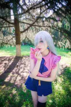 [福利COS] 动漫博主浅野菌子 - 七原罪 伊丽莎白・里昂妮丝(17P)-COS