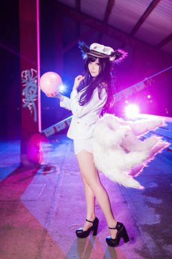 [福利COS] 动漫博主浅野菌子 - 英雄联盟 九尾妖狐阿狸(7P)-COS