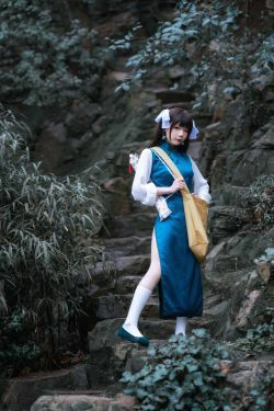[福利COS] 动漫博主王胖胖u - 小道友旗袍(9P)-COS
