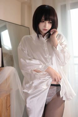 [福利COS] 疯猫ss - 白衬衫少女(80P)-衬衫,黑丝