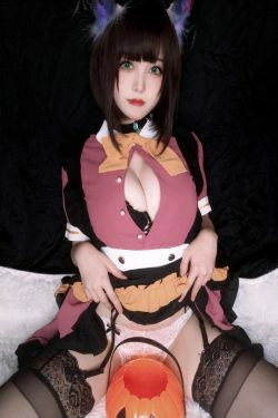 [福利COS] 萌系小姐姐蜜汁猫裘 - 万圣节(27P)-COS