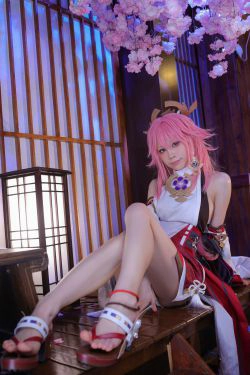 [福利COS] 动漫博主水淼aqua - 八重神子(52P)-COS