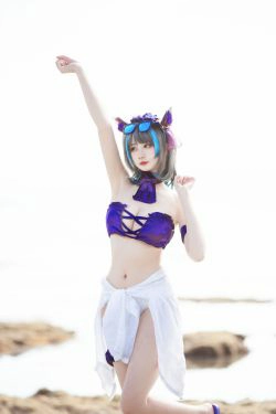 [福利COS] 次元少女念雪ww - 柴郡猫(30P)-海边,COS