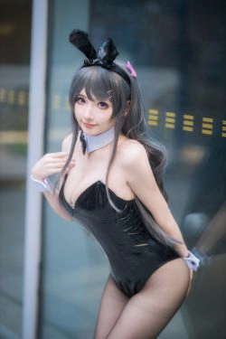 [福利COS] 是三不是世w - 麻衣学姐(60P)-兔女郎