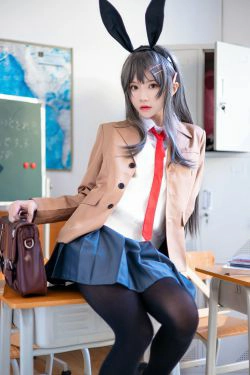 [福利COS] 桜桃喵 - 麻衣JK(52P)-兔女郎,JK,COS