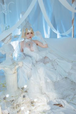 [福利COS] 人气Coser二佐Nisa - fate贞德花嫁(12P)-COS