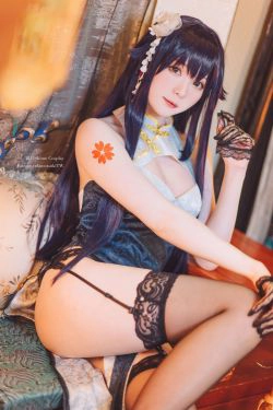 [福利COS] 微博妹纸霜月shimo - 碧蓝航线 吾妻旗袍(12P)-COS