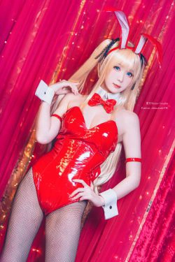 [福利COS] 微博妹纸霜月shimo - 英梨梨 兔女郎(12P)-兔女郎,COS