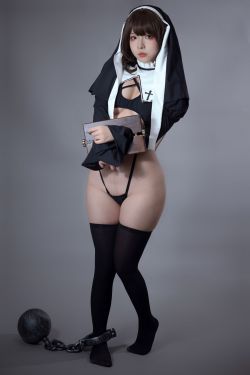[网红COSER] yuuhui玉汇 - 罪罚修女(95P)-COS
