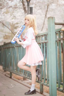 [福利COS] 花柒Hana - 宫园熏粉裙(9P)-COS