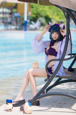 [福利COS] Tomoyo酱 - 碧蓝 柴郡泳装(18P)-COS