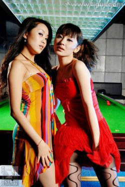 Model 咪惠美、琳达《丝袜美女玩台球》 [丽柜LiGui] 美腿玉足写真图片(110P)-丝袜,台球,姐妹花